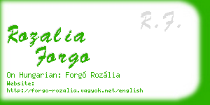 rozalia forgo business card